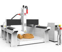 Eps cnc coupe-mousse cnc routeur de coupe de mousse mousse EPS fraiseuse à bois 3d faisant la sculpture moule machine