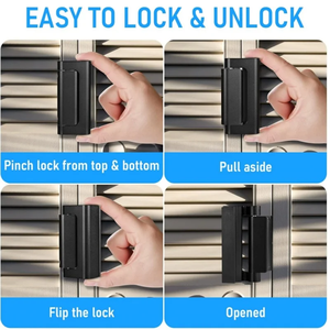 New Inward Home <b>Security</b> Door Reinforcement Lock 3 Inch Stop Anti-theft Door Locks Preventing Unauthorized Entry SSR Modern - Product Image 6