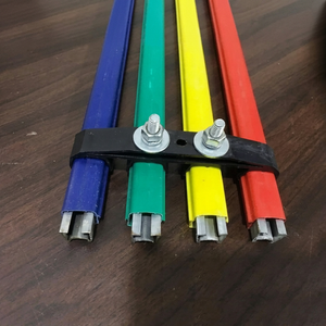 Sistema de Barras Colectoras de Aluminio 315A 440V, Caja de Distribución Industrial IP54, Cerradura Antimanipulación, Color Rojo Turquesa, Hecho en India - Product Image 1