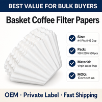 Filtre à café en papier ondulé B03 de qualité alimentaire, taille personnalisée, portable, pour supermarchés et cafés (vente en gros)