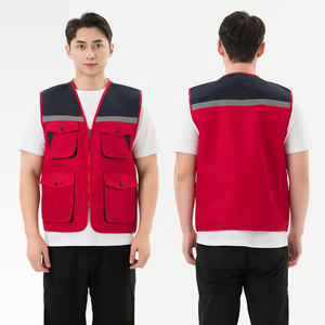 Gilet Formale Primaverile Premium per Uomo con Chiusura a Cerniera, Materiale Riflettente ad Alta Visibilità, Logo Personalizzato, Giacca di Sicurezza per Volontari - Product Image 1