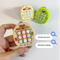 Nouvelle console de jeu mini anti-stress Tic-tac-toe, porte-clés portable en PVC, jouet anti-stress musical/avec vocalisation, cadeau