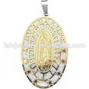 Dongguan In <span class=keywords><strong>Acciaio</strong></span> <span class=keywords><strong>Inox</strong></span> Vergine Maria Vergine di Guadalupe Pendente Della Collana Del Choker - Product Image 6