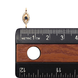 Connecteur Œil Turc en Saphir Bleu CZ, Argent Sterling 925 Plaqué Or 18K, Breloque pour la Fabrication de Bijoux - Product Image 5
