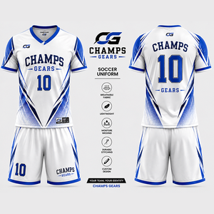 ชุดฟุตบอลแบบกำหนดเอง เสื้อผ้ากีฬาฟุตบอล ชุดแข่งแห้งเร็ว ผลิตจากโพลีเอสเตอร์ สำหรับเยาวชน ผู้ใหญ่ ชมรม โรงเรียน และทีมลีก - Product Image 2