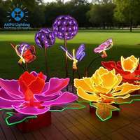 Anpu Lighting - Guirnalda de Luces LED RGB Gigantes con Motivo Floral, Luces de Colores Cambiantes, Resistentes al Agua para Exteriores, Decoración Navideña/Halloween para el Hogar y el Jardín