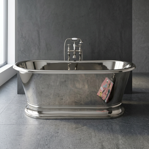 Baignoire autoportante ovale en cuivre, baignoire métallique artisanale de luxe pour maison et villa - Artisanat indien - Product Image 3