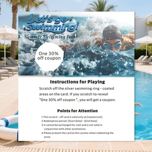 Giành Chiến Thắng Thẻ Cào In Ấn Đầy Màu Sắc Lớp Phủ UV Biểu Tượng Tùy Chỉnh Giải Thưởng Quy Tắc <span class=keywords><strong>Scratch</strong></span> Giấy Cho Bơi Giảm Giá - Product Image 4