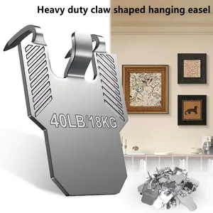 Lyreh 20pcs Drywall Picture Hanging Claw, Stainless Steel No Nails Required Wall Picture Hangers Claws Kit Mirror Hooks Holds Up To 40lb For Photo