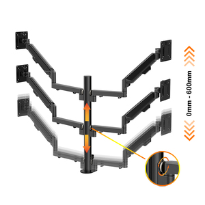 Nuevo Soporte de Escritorio Cuádruple de Acero con Resorte de Gas para Monitor de Computadora LCD Ergonómico, Giratorio 180°, 100x100mm - Product Image 2