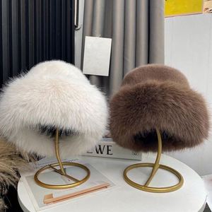 Sombrero de Invierno de Piel Sintética para Mujer, de Alta Calidad, Lujoso y a la Moda, con Parte Superior Redonda y Suave - Product Image 6