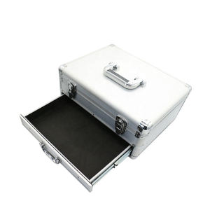 Caja <span class=keywords><strong>de</strong></span> aluminio para herramientas, maletín <span class=keywords><strong>de</strong></span> vuelo con contraseña/equipo <span class=keywords><strong>de</strong></span> llave bloqueado, estuche <span class=keywords><strong>de</strong></span> almacenamiento para <span class=keywords><strong>manicura</strong></span> y maquillaje cosmético - Product Image 1