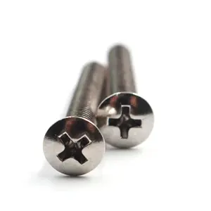 Stainless Steel Cross Recessed Carbon Steel Full Thread Phillips Oval Head Machine Screws