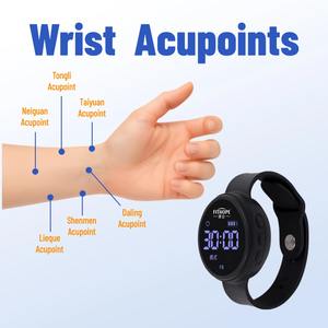 นาฬิกาข้อมือเลเซอร์โลหะสีดำ เครื่องนวดเพื่อสุขภาพ ชาร์จผ่าน USB ควบคุมเวลาได้ ช่วยเพิ่มการไหลเวียนโลหิต - Product Image 3