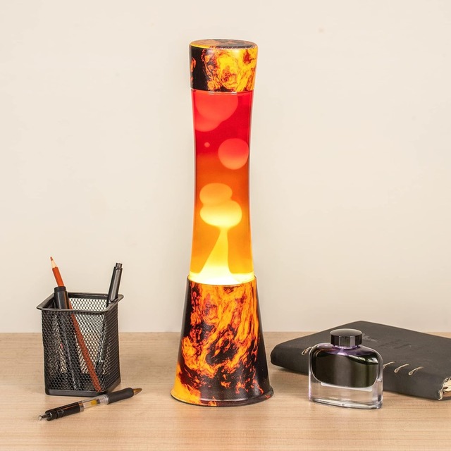 Magma Lamp Volcano Shape Motion Lamp Adult Relaxation Night Light Home Office Decorative Night Light Gift for Kids Birthday