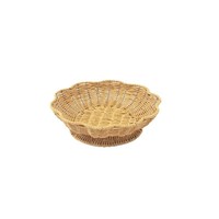 Panier à fruits moderne et minimaliste en rotin PP fait main, à bords fleuris, pour le rangement des collations, des bonbons, des fruits secs, des friandises frites et des pâtisseries