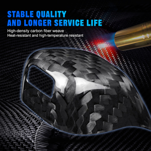 Shasha – Cache de buse de pulvérisation décoratif en fibre de carbone pour Fiat 500/595, accessoires de voiture, design sportif noir et rouge, modèle N-FYT-1077 - Product Image 6