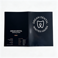 Carpeta de Papel Impresa Personalizada para Pacientes Dentales con Bolsillo para Guardar Historiales de Membresía de Clínicas Dentales
