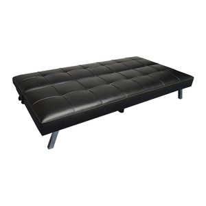 Ghế <span class=keywords><strong>sofa</strong></span> giường đơn phong cách cổ điển Đức, chất liệu da PU màu đen - Product Image 2