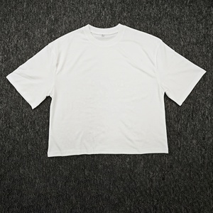 Boxy เสื้อยืดผ้าฝ้าย100% ขนาดใหญ่สำหรับผู้ชายเสื้อยืดโอเวอร์ไซส์ผ้าลินินแบบหรูหราสำหรับผู้ชาย - Product Image 6