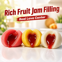 Halal Gummy Candy, zachte snoepjes, jelly candy, dinosaurus lava ballen met fruitvulling, fruit smaak burst jam gummy voor groothandel