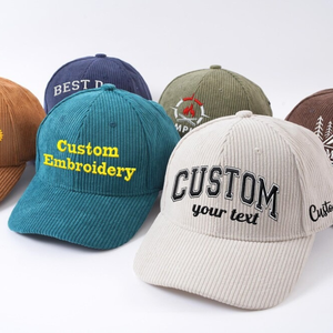 Gorras de Béisbol Deportivas Personalizadas al por Mayor, 5 Gorras para Hombre y Mujer, 100% Acrílico, Transpirable, Impermeable, con Visera Curva de Pana, con tu Logotipo - Product Image 6