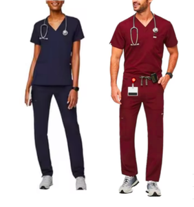 एक आरामदायक रेयन स्क्रब सेट अस्पताल-ग्रेड सांस कस्टम लोगो और डॉक्टरों और रोगियों के लिए आकार का वर्कवियर - Product Image 1