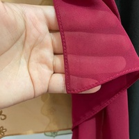 Vente en gros 2022 Écharpe brodée pour dernières filles Hijab Fashion Plain Heavy Chiffon Muslim Malaysia Women Sulam Scarves