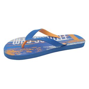 Sandales de plage sportives pour hommes, bicolores, bleu et orange, imprimé fitness, avec logo personnalisé, vente en gros - Product Image 1