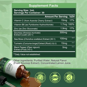 Gotas Líquidas de Guanábana 10 en 1 de Marca Privada para la Salud Intestinal, Extracto Natural de Graviola para Energía y Digestión - Product Image 2