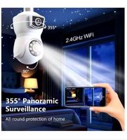 Caméra Ampoule Intelligente Double Capteur CMOS 2MP E27 WiFi Sans Fil Sécurité Grand Angle 180° Vision Nocturne Couleur Surveillance Domestique Cloud