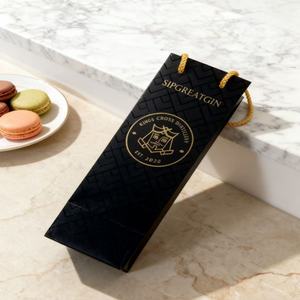 Offre Spéciale Kraft sac à main ensemble logo personnalisé imprimé vin rouge cadeau Art sac pour emballage alimentaire fabriqué Offre Spéciale sac - Product Image 4