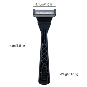 Dao cạo râu cao cấp năm lưỡi cong dành cho nam, có lõi dao thay thế, dao cạo dùng một lần với hệ thống lưng mở - Product Image 4