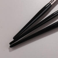Kuas Mata Presisi Premium 18 Buah - Gagang Hitam Bulu Sintetis untuk Eyeshadow, Liner, Alis & Pekerjaan Detail IPRESTA PDBE18