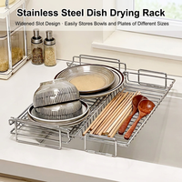 Étagère à vaisselle pliable en acier inoxydable 304 pour la cuisine