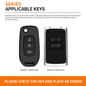 Étui de protection pour clé de voiture intelligente, en stock usine, pour <span class=keywords><strong>Renault</strong></span> Koleos, <span class=keywords><strong>Kadjar</strong></span>, Clio, Megane, Captur, Espace, Kangoo, Sandero - Product Image 2