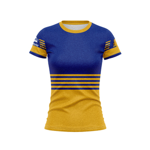 T-shirt d'entraînement ajusté pour femme, couleur bordeaux, style Queensland, vêtements de sport pour supporters, maillot de football - Product Image 3