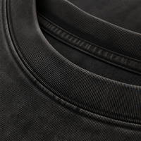 T-shirt Homme Streetwear Rétro Oversize en Coton 100% 230gsm, Lavage Acide, Impression Gonflée, Logo Personnalisé