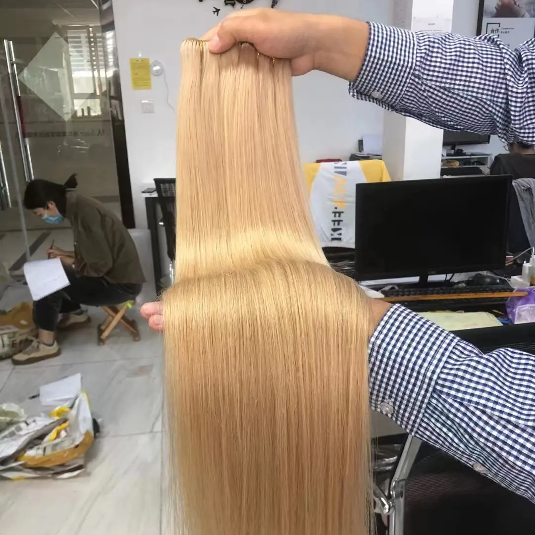 Amara straight 613 blonde hair bundles brazilian weave kinky straight bundles with frontal human hair bundles with closures