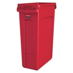 Bidone della Spazzatura Rubbermaid Slim Jim 87 L Rosso per Uso Commerciale - Product Image 1