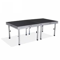 Plateforme de scène portable en alliage d'aluminium et contreplaqué, personnalisable, connexion rapide, haute capacité de charge, pour concerts, discothèques et fêtes