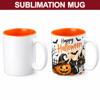 Mug en céramique de haute qualité avec intérieur coloré 11OZ, design personnalisé avec logo, mug à café en céramique avec poignée blanche