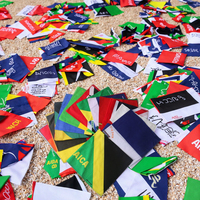 Bandanas carrées multifonctions personnalisées en coton, motif drapeau des Caraïbes, foulard pour l'extérieur, design Jamaïcain et Américain, vente en gros