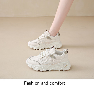 Zapatillas con cordones de suela suave y tacto agradable para mujer, estilo nuevo invierno 2024, transpirables, que estilizan el pie y combinan con todo. - Product Image 6