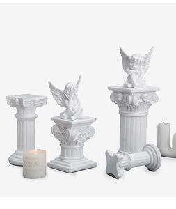 Regalo creativo europeo, decoración de boda, hogar, Retro, pilares romanos, escultura de Ángel hecha de resina con Hada, pirámide, música, amor - Product Image 2