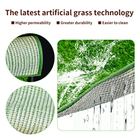 Tapis d'herbe respirant pour chien, herbe artificielle pour chiens, tapis d'herbe à bords ourlés pour l'apprentissage de la propreté des chiots, intérieur et extérieur