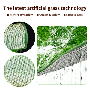 Tapis d'herbe respirant <span class=keywords><strong>pour</strong></span> chien, herbe artificielle <span class=keywords><strong>pour</strong></span> chiens, tapis d'urine en herbe artificielle <span class=keywords><strong>pour</strong></span> l'apprentissage de la propreté des chiots, intérieur et extérieur - Product Image 2