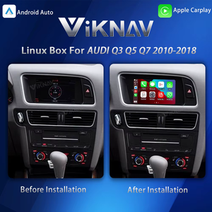 Pour <span class=keywords><strong>AUDI</strong></span> Q3 <span class=keywords><strong>Q5</strong></span> Q7 <span class=keywords><strong>2010</strong></span>-2018 mise à niveau décodeur Interface boîte sans fil CarPlay Android Auto GPS Navigation lecteur OEM écran de voiture - Product Image 2