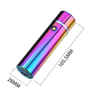 2025 Hot Sale High Quality Wholesale Bluk Flameless Cylindrical Fast Charge Durable Rechargeable Powerful Windproof Six Arc <b>USB</b> - Product Image 1