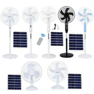 Omsen 2023 New Outdoor Solar Panels Electric Fans Portable Solar Rechargeable Ac /Dc 12V Ceiling Stand Fan for Home Camping